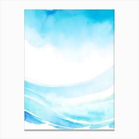 Blue Ocean Wave Watercolor Vertical Composition 94 Canvas Print