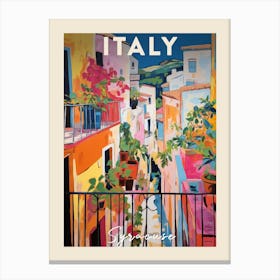 Syracuse Italy 3 Fauvist Painting Travel Poster Canvas Print