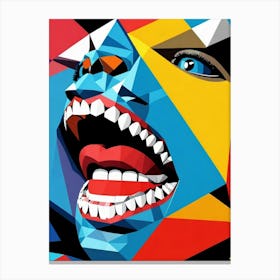 Geometric Face Canvas Print