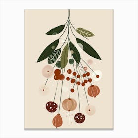 Autumn Leaves And Berries Canvas Print