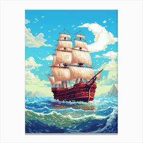 Sailing Ship In The Sea 3 Canvas Print