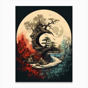 Yin Yang Tree Canvas Print