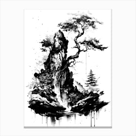 white and black 2 Canvas Print