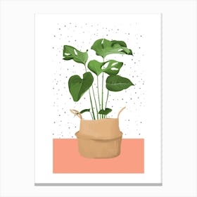 Monstera Plant Print Canvas Print