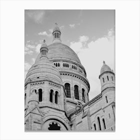 Sacre Coeur, Black and White Paris 1 Canvas Print