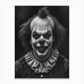 Carnival of Shadows Creepy Freaky Clown Canvas Print