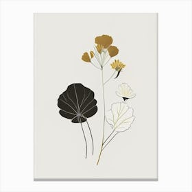 Coltsfoot Spices And Herbs Retro Minimal 2 Canvas Print