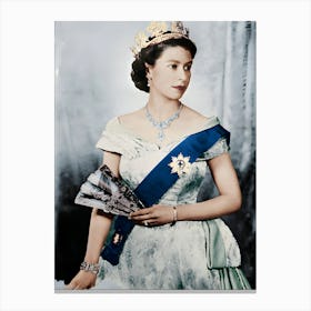 Queen Elizabeth Ii Of England Canvas Print