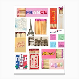 France Matchbook Canvas Print