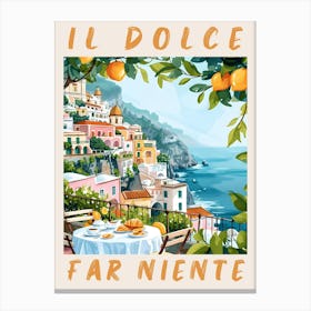 Il Dolce Far Niente Canvas Print