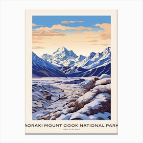 Aoraki Mount Cook National Park New Zealand 2 Poster Canvas Print