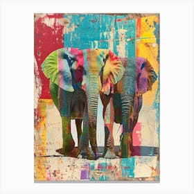 Elephant Polaroid Inspired 2 Canvas Print