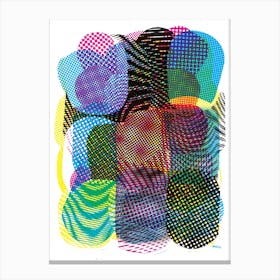 I ❤️ CMYK Halftones Canvas Print