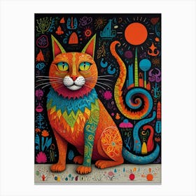 Colorful Cat Canvas Print