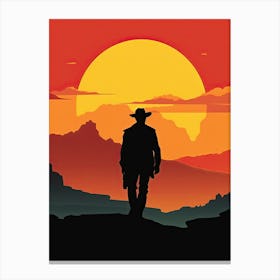 Elegant Cowboy Balance Canvas Print