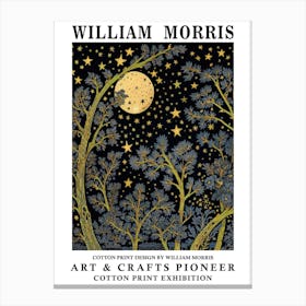 William Morris Print Moon Night Forest 36 3 Canvas Print