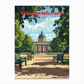 Greenwich Park London Art Illustration Canvas Print