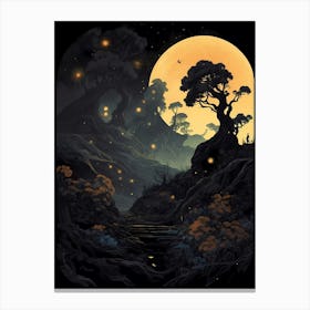 Night In The Forest 2 Canvas Print