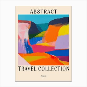 Abstract Travel Collection Poster Angola 4 Canvas Print