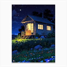 Night Sky Anime aesthetic 11 Canvas Print