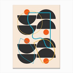 Mid Century With Abstract Lines Canvas Print