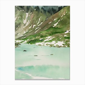 Tierra Del Fuego National Park Argentina Water Colour Poster Canvas Print