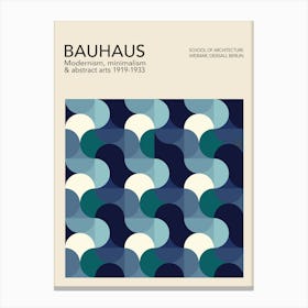 3x4 Modernist Blue Bauhaus Poster Canvas Print