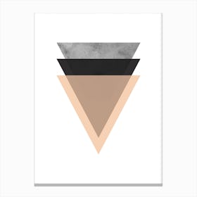 Triangle Stone Layered Abstract Canvas Print