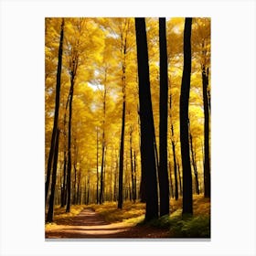 Yellow Autumn Forest 2 Canvas Print