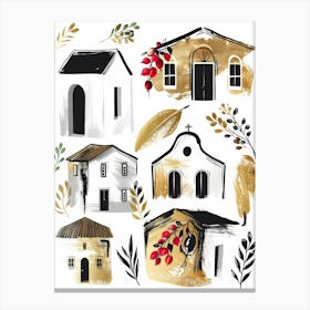 Christian Houses Canvas Print