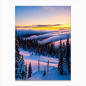 Beaver Creek, Usa Sunrise Skiing Poster Canvas Print