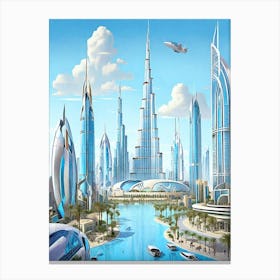 Futuristic City 4 Canvas Print