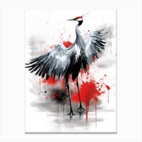 Crane Painting 1 Canvas Print