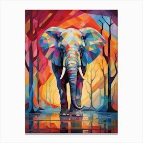 Elephant Abstract Pop Art 3 Canvas Print