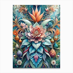 Psychedelic Flowers 2 Canvas Print