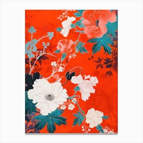 Hokusai Great Japan Botanical Japanese 12 Canvas Print