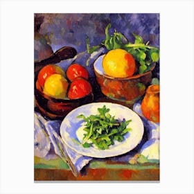 Arugula Cezanne Style vegetable Canvas Print