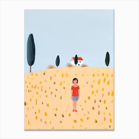 Tuscany, Tiny People And Illustration 3 Canvas Print