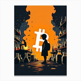 Bitcoin In The Lab 1 Canvas Print