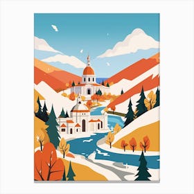 Serbia 3 Travel Illustration Canvas Print