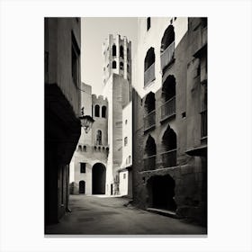 Lleida, Spain, Black And White Analogue Photography 4 Canvas Print