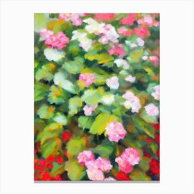 Angel Wing Begonia Impressionist Painting Plant Canvas Print