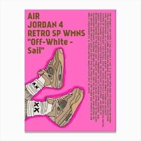 Air Jordan Retro Sp Wmns Off White Sail Canvas Print