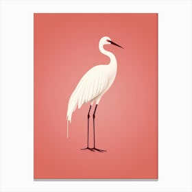 Minimalist Crane 1 Illustration Canvas Print