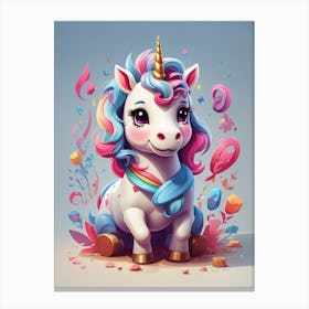 Cute Unicorn Canvas Print