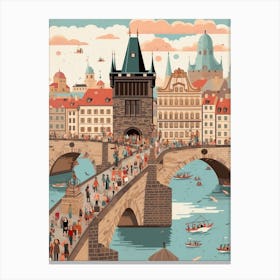 The Charles Bridge Prague Czech Republic Canvas Print
