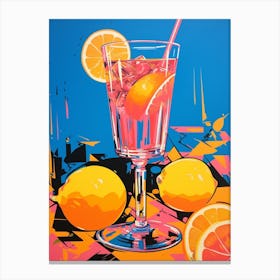 Aperol Blue Orange Pink Pop Art 4 Canvas Print