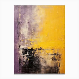 Lilac And Yellow Abstract Painting 1 Canvas Print