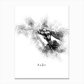 Ashe Sketch Canvas Print