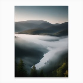 Misty Valley In Wales Canvas Print